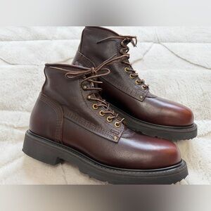 NEW! $320 🇺🇸 Carolina USA Union Made 3010 Brown Leather 6” Ankle Work Boots